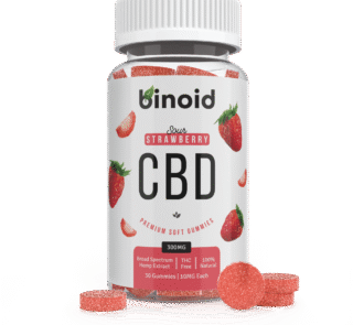 Binoid CBD Sour Strawberry Fruit Gummies 300mg Hemp Organic buy online