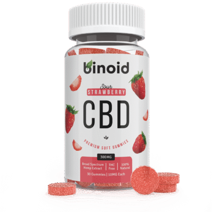 Binoid CBD Sour Strawberry Fruit Gummies 300mg Hemp Organic buy online