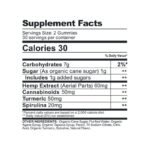 CBDfx CBD Gummies 1500mg Turmeric Spirulina Supplement Nutritional Facts calories