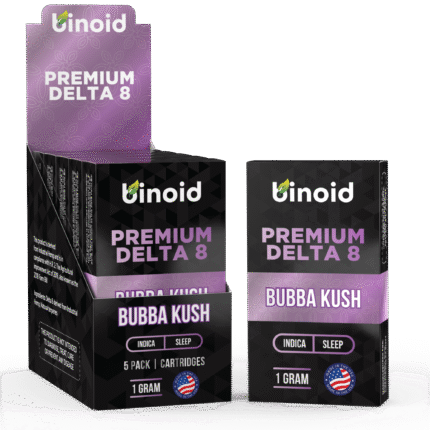 Delta 8 THC Vape Cartridge Bubba Kush Wholesale Distribution 5 Pack Box 1 Gram Get Near Me