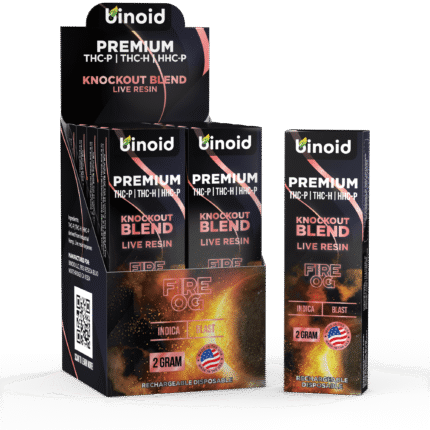 Live Resin Knockout Blend Fire OG Indica Packaging Box Get Near Me