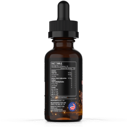Knockout Blend Tincture Nutritional Facts Table Ingredients Strength