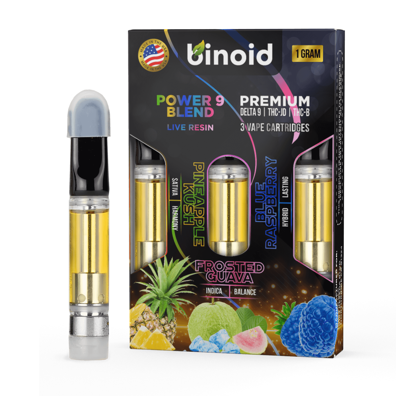 power-9-blend-live-resin-vape-cartridges-3-pack-combo-1 Live Resin Power 9 Blend Delta 9 THCB THCJD Indica Sativa Hybrid Buy online where to best brand place near me 1 gram how to